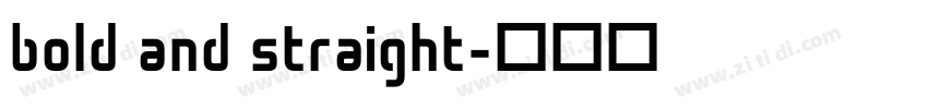 bold and straight字体转换
